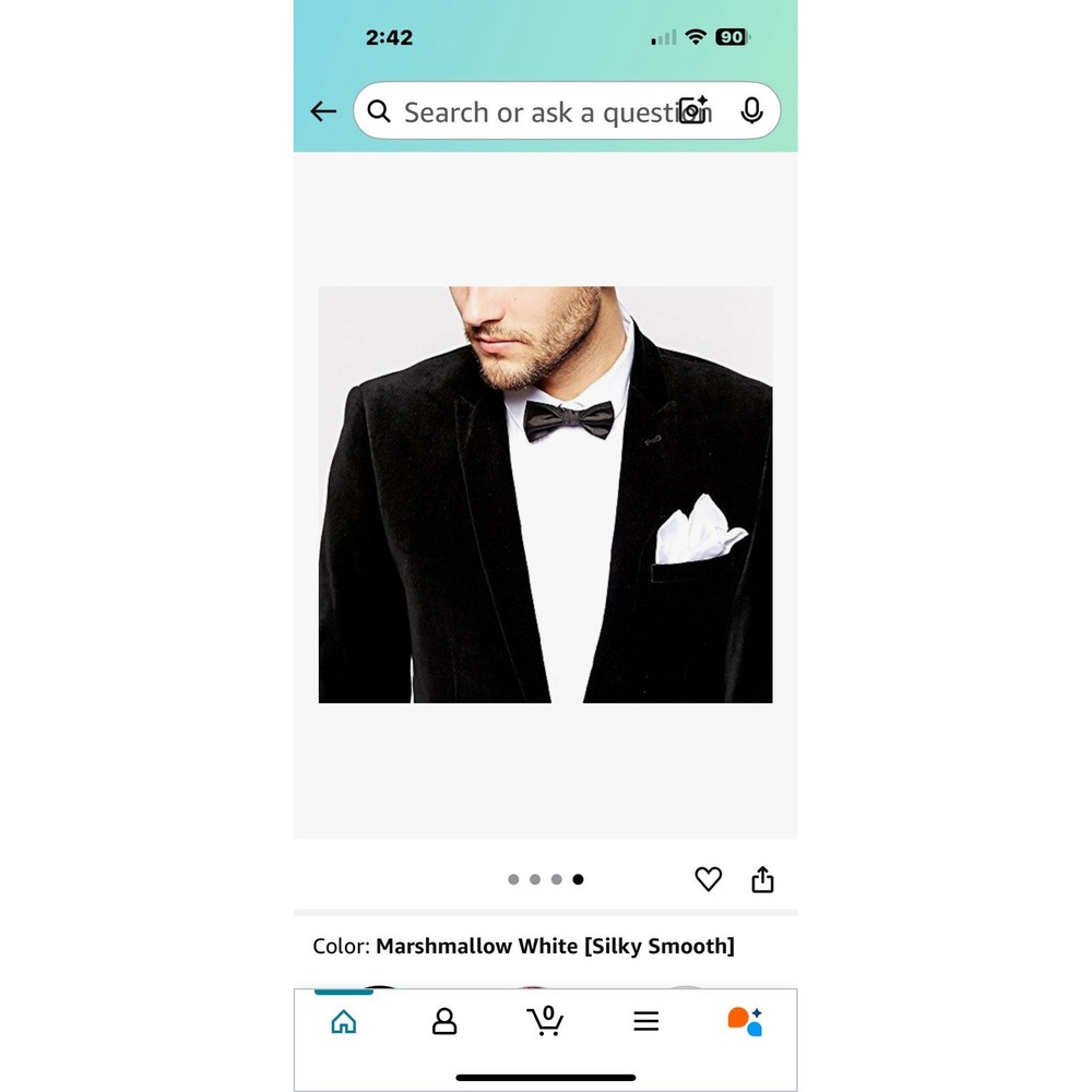 Flairs men's Pocket scarfs Set Of 3.‎ White. New With Tag. 4270